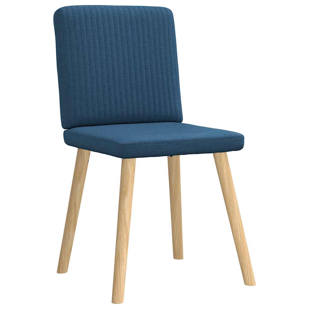 vidaXL Eetkamerstoelen 4 st stof blauw