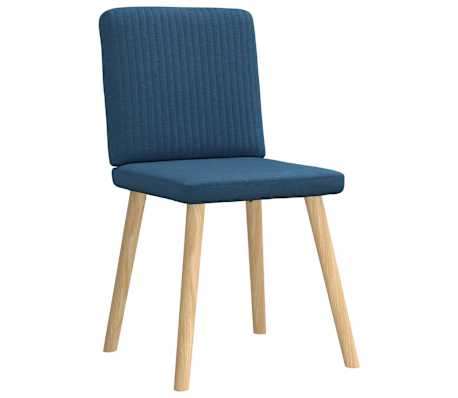 vidaXL Chaises &agrave; manger lot de 4 bleu tissu