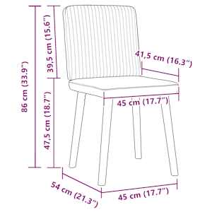 Jídelní židle 4 ks modré textil - obrázek 9