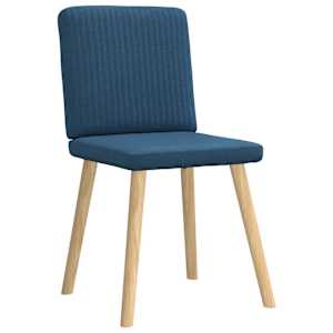 vidaXL Chaises &agrave; manger lot de 4 bleu tissu