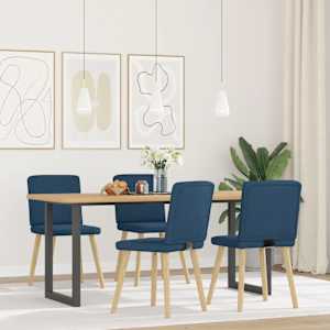 Jídelní židle 4 ks modré textil - obrázek 1