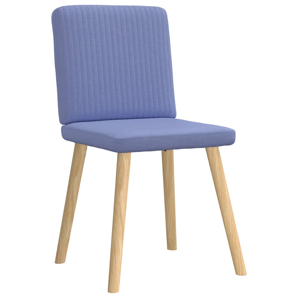 vidaXL Eetkamerstoelen 4 st stof jeansblauw