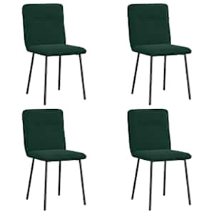 Jídelní židle 4 ks tmavě zelené samet - obrázek 2