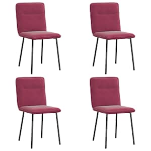 Jídelní židle 4 ks vínové samet - obrázek 2