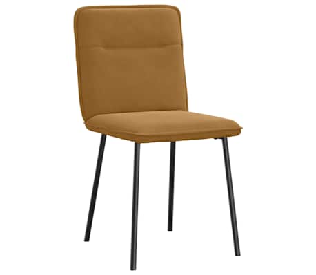 vidaXL Esszimmerst&uuml;hle 4 Stk. Braun Samt