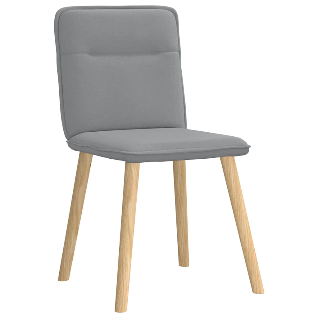 vidaXL Eetkamerstoelen 4 st stof lichtgrijs afbeelding