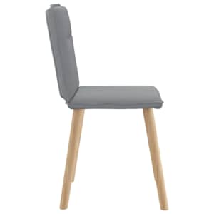 Jídelní židle 4 ks světle šedé textil - obrázek 5