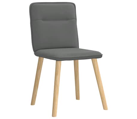 vidaXL Chaises &agrave; manger lot de 4 gris fonc&eacute; tissu