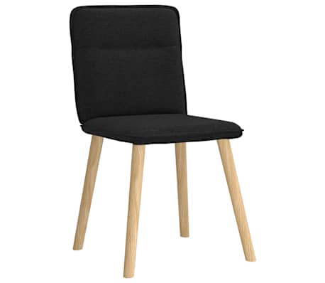 vidaXL Eetkamerstoelen 4 st stof zwart