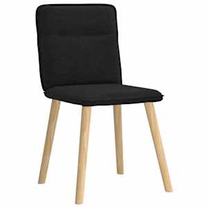 vidaXL Eetkamerstoelen 4 st stof zwart