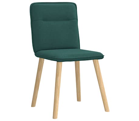 vidaXL Scaune de sufragerie 4 buc Tesatura verde inchis