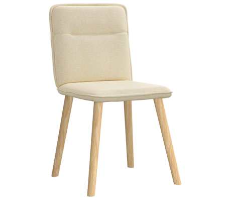 vidaXL spisebordsstole 4 stk. stof cremefarvet