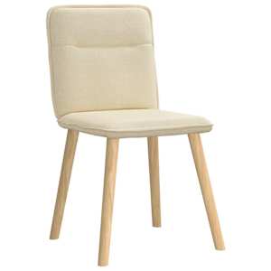 vidaXL spisebordsstole 4 stk. stof cremefarvet