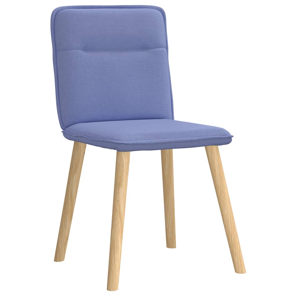 vidaXL Eetkamerstoelen 4 st stof jeansblauw afbeelding