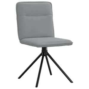 Jídelní židle 4 ks světle šedé textil - obrázek 3