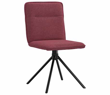 vidaXL Chaises &agrave; manger lot de 4 rouge bordeaux tissu