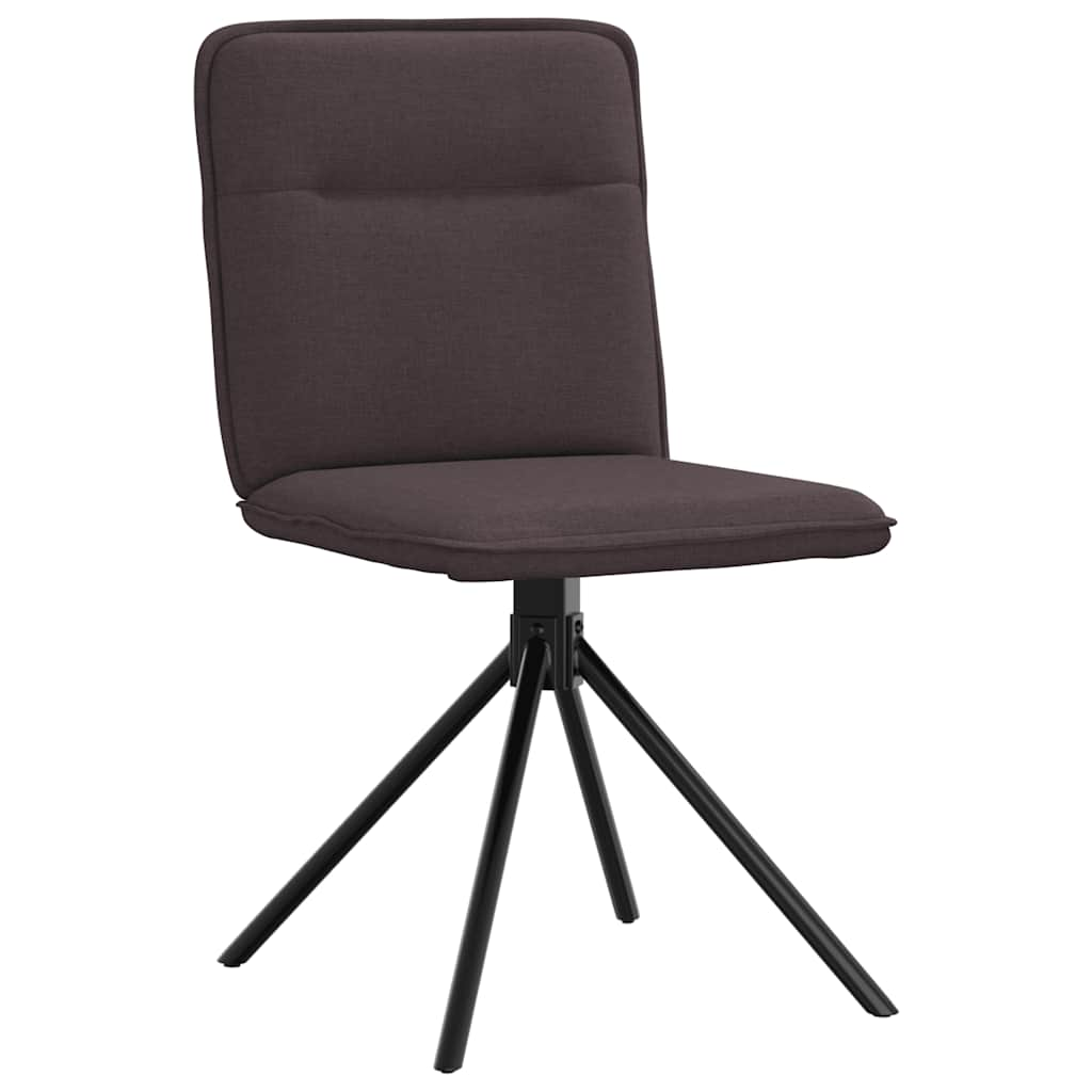 vidaXL Eetkamerstoelen 4 st stof donkerbruin