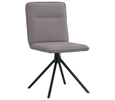 vidaXL Scaune de sufragerie, 4 buc., gri taupe, material textil