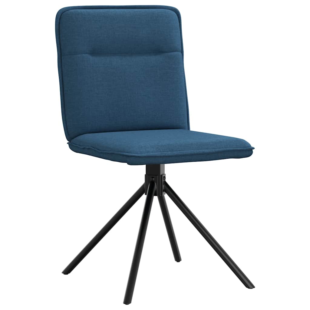 vidaXL Eetkamerstoelen 4 st stof blauw afbeelding