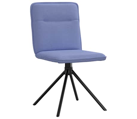 vidaXL Matstolar 4 st Jeans bl&aring;tt tyg