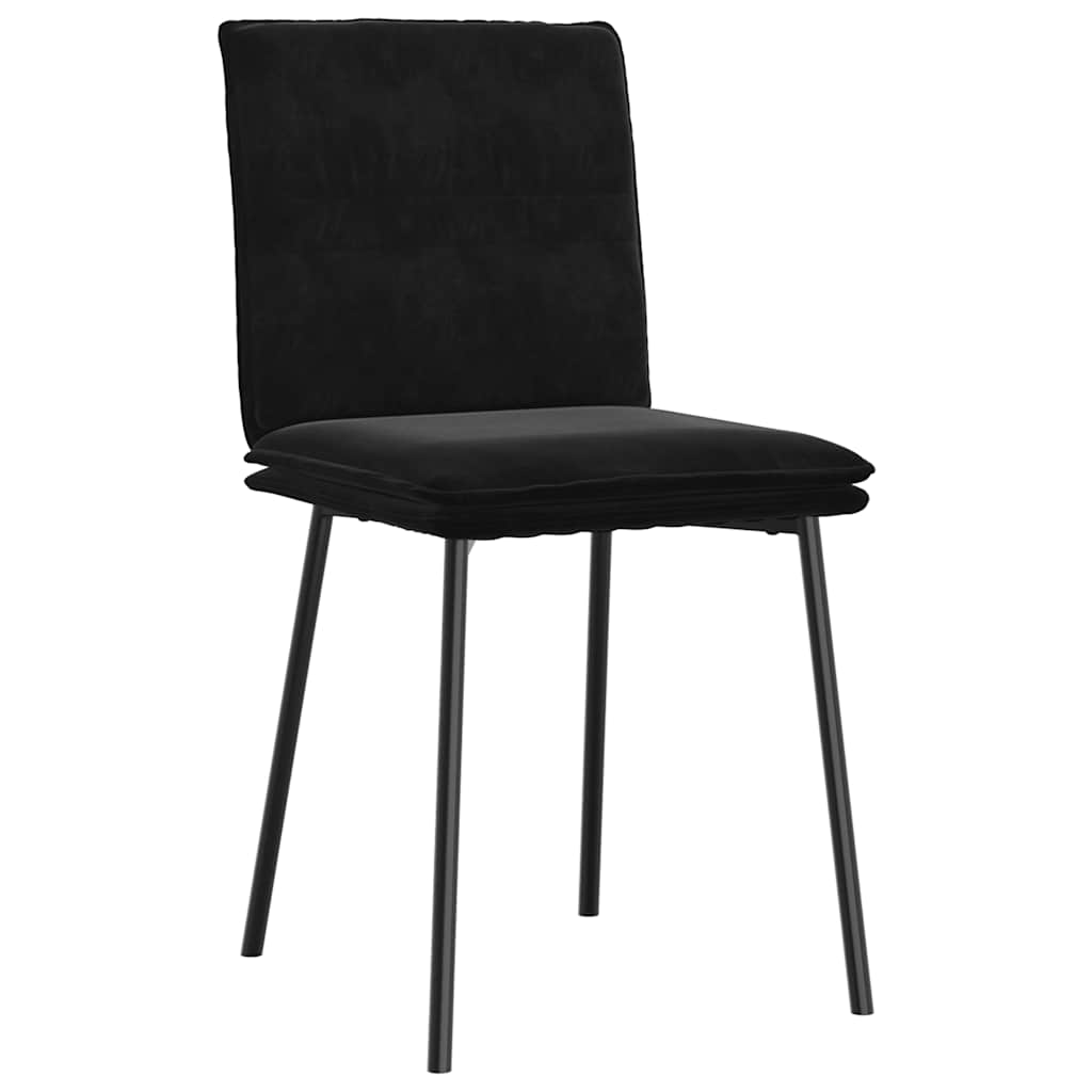 vidaXL Eetkamerstoelen 4 st fluweel zwart afbeelding