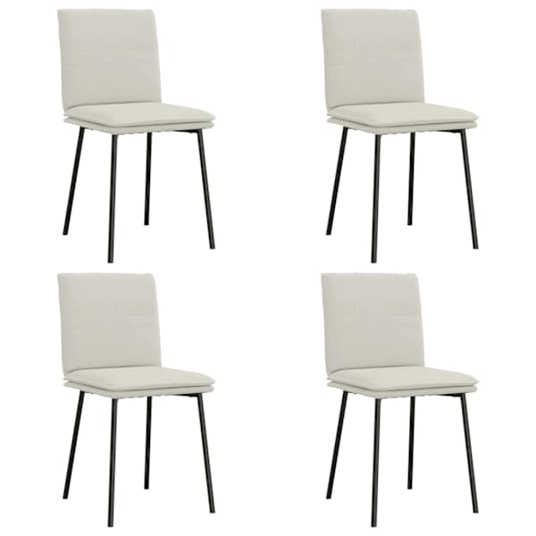 vidaXL s&ouml;&ouml;gitoolid 4 tk, kreemjas, samet