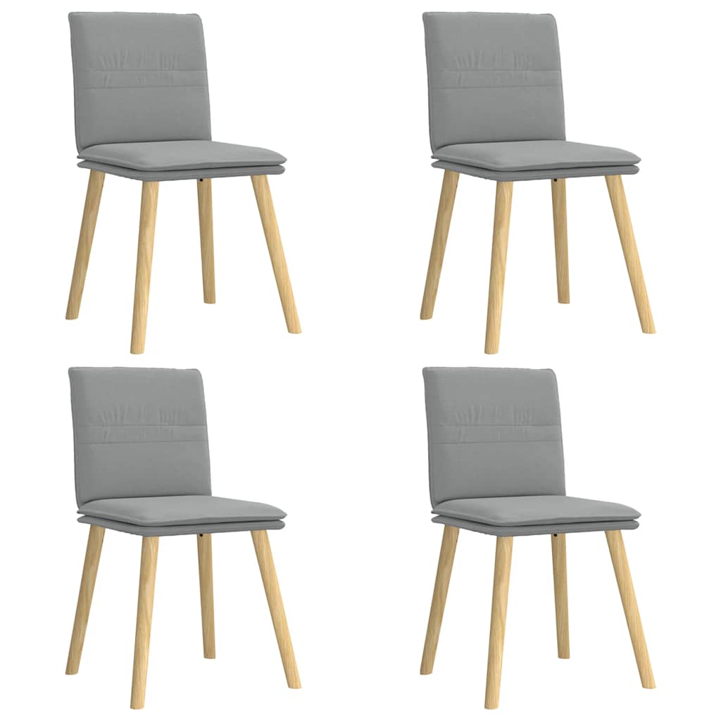 vidaXL Jídelní židle 4 ks světle šedé textil