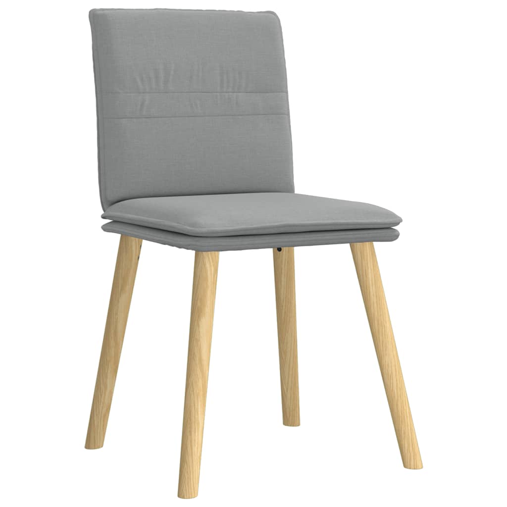 vidaXL Eetkamerstoelen 4 st stof lichtgrijs afbeelding