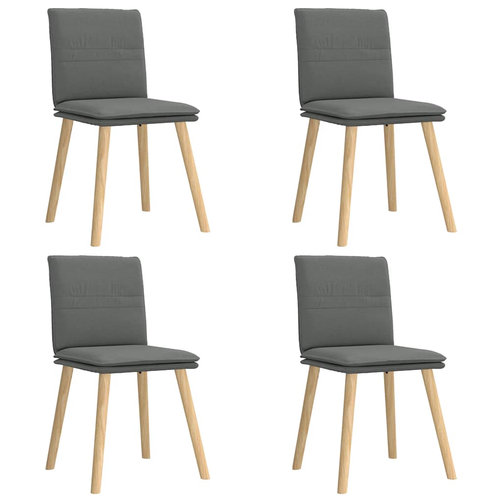vidaXL Jídelní židle 4 ks tmavě šedé textil