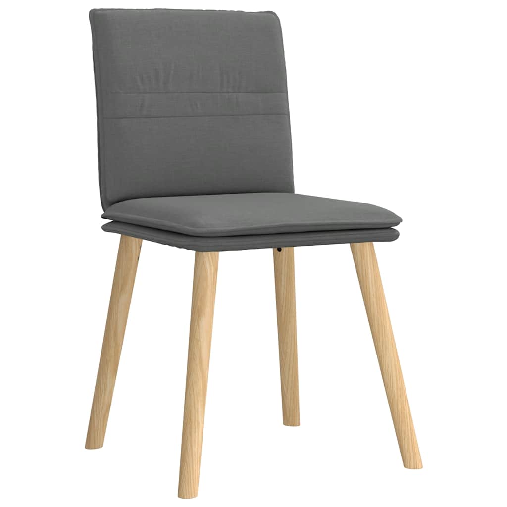 vidaXL Scaune de bucătărie pivotante, 4 buc., gri închis, textil