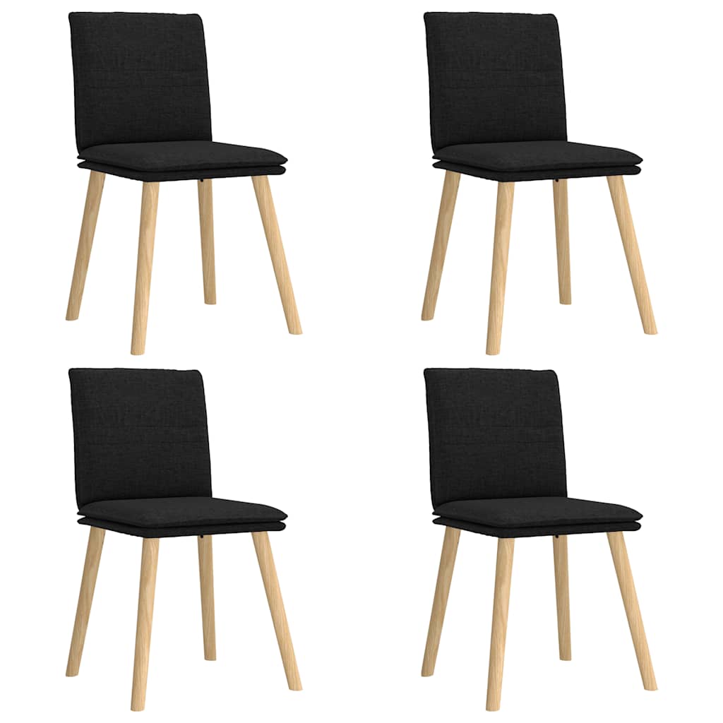 vidaXL Jídelní židle 4 ks černé textil