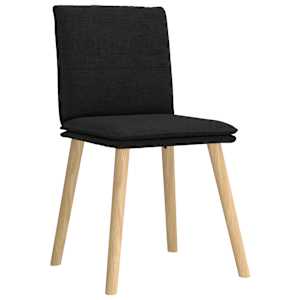 Jídelní židle 4 ks černé textil - obrázek 3