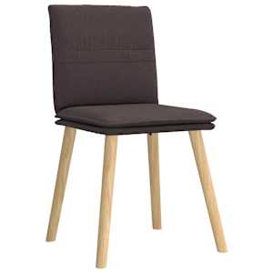 vidaXL Sedie da Pranzo 4 pz Marrone Scuro in Tessuto
