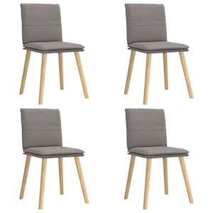 Jídelní židle 4 ks taupe textil - obrázek 2