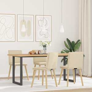 Jedilni stoli 4 kosi krem blago