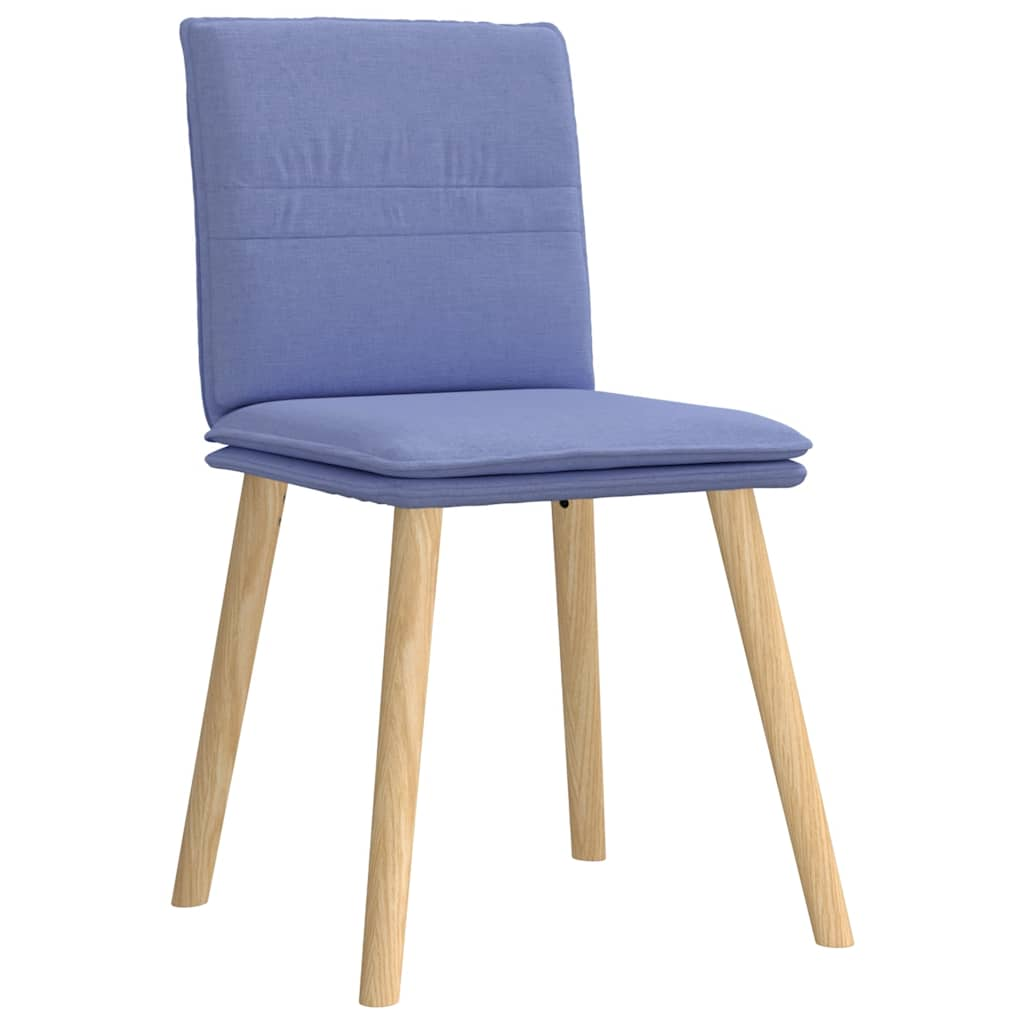 vidaXL Eetkamerstoelen 4 st stof jeansblauw