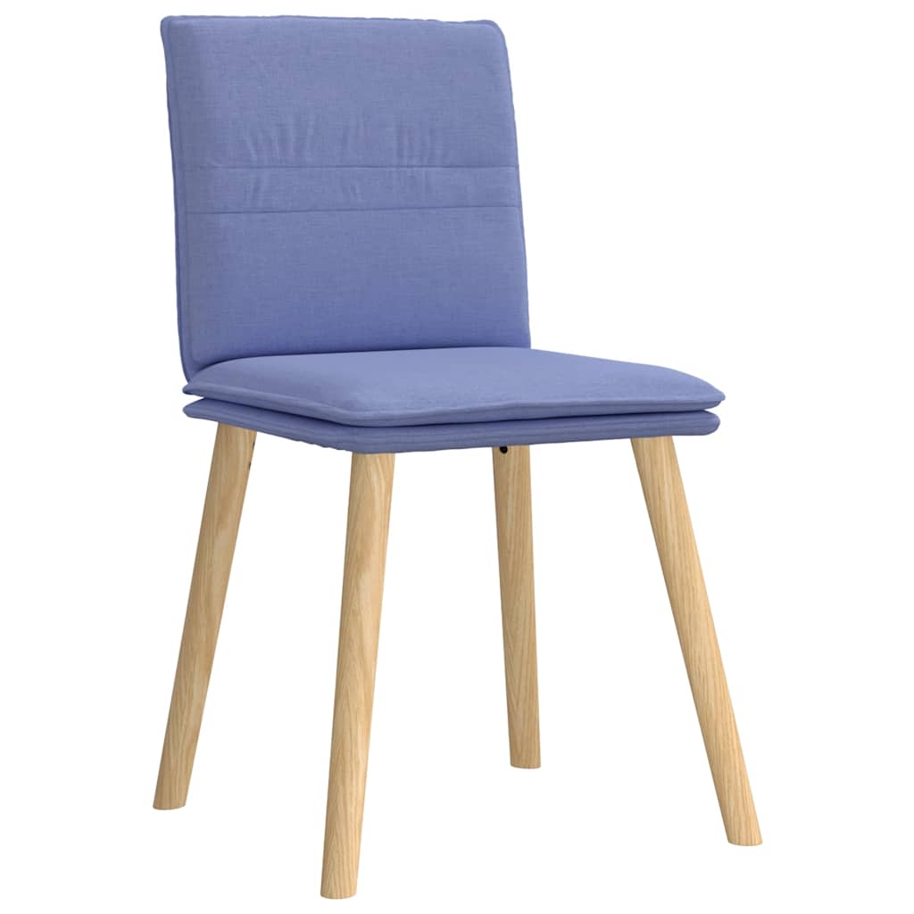 vidaXL Eetkamerstoelen 4 st stof jeansblauw afbeelding