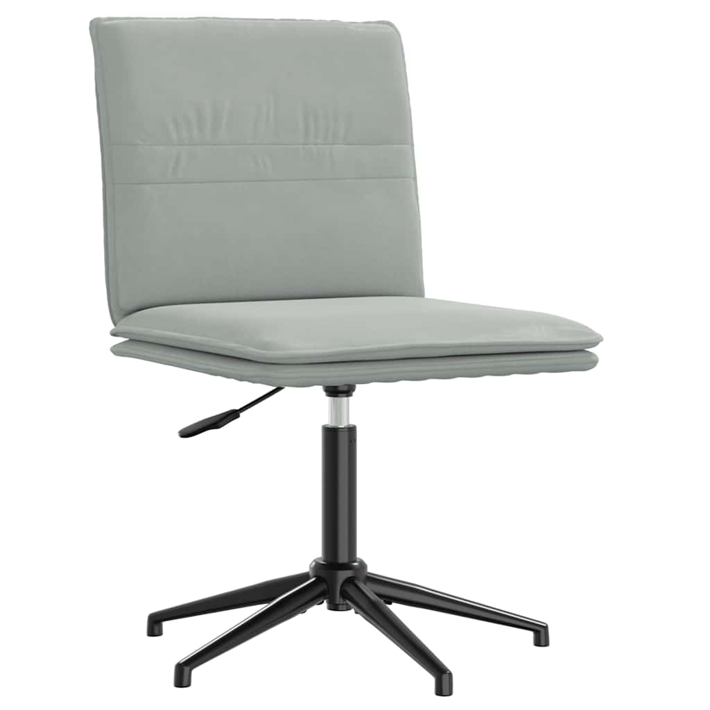 vidaXL Eetkamerstoelen 2 st fluweel lichtgrijs afbeelding