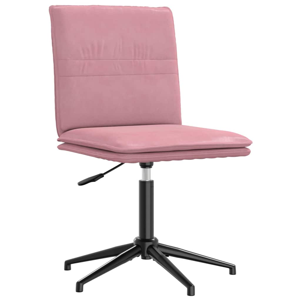 vidaXL Eetkamerstoelen 2 st fluweel roze