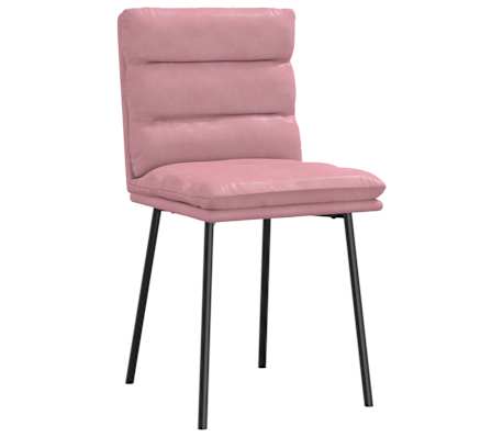 vidaXL Chaises &agrave; manger lot de 4 Rose Velours