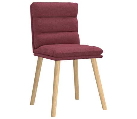 vidaXL Eetkamerstoelen 4 st stof wijnrood