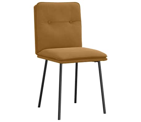 vidaXL Scaune de bucătărie, 4 buc., maro, catifea