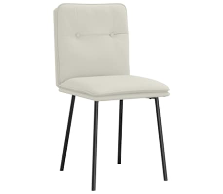 vidaXL Scaune de bucătărie, 4 buc., crem, catifea