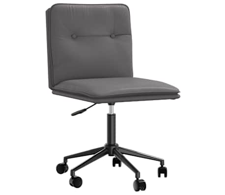 vidaXL virtuves krēsli, 2 gab., pelēka mākslīgā āda