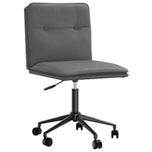 vidaXL virtuves krēsli, 2 gab., pelēka mākslīgā āda