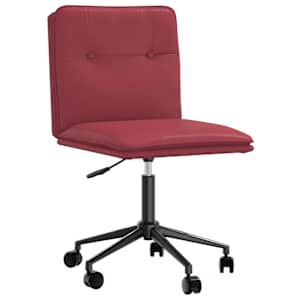 vidaXL Scaune de bucătărie, 2 buc., roșu vin, piele ecologică