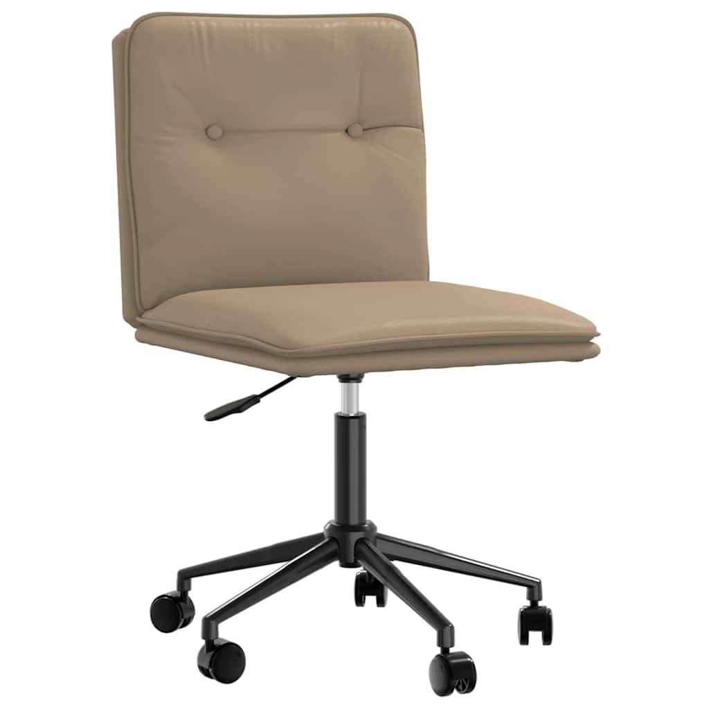 vidaXL Eetkamerstoelen 2 st kunstleer cappuccinokleurig afbeelding