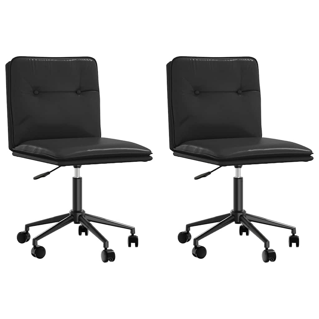 vidaXL Jídelní židle 2 ks černé umělá kůže