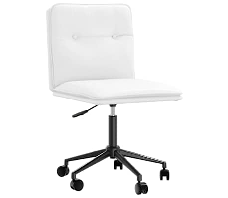 vidaXL Esszimmerst&uuml;hle 2 Stk. Wei&szlig; Kunstleder