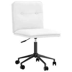 vidaXL Esszimmerst&uuml;hle 2 Stk. Wei&szlig; Kunstleder